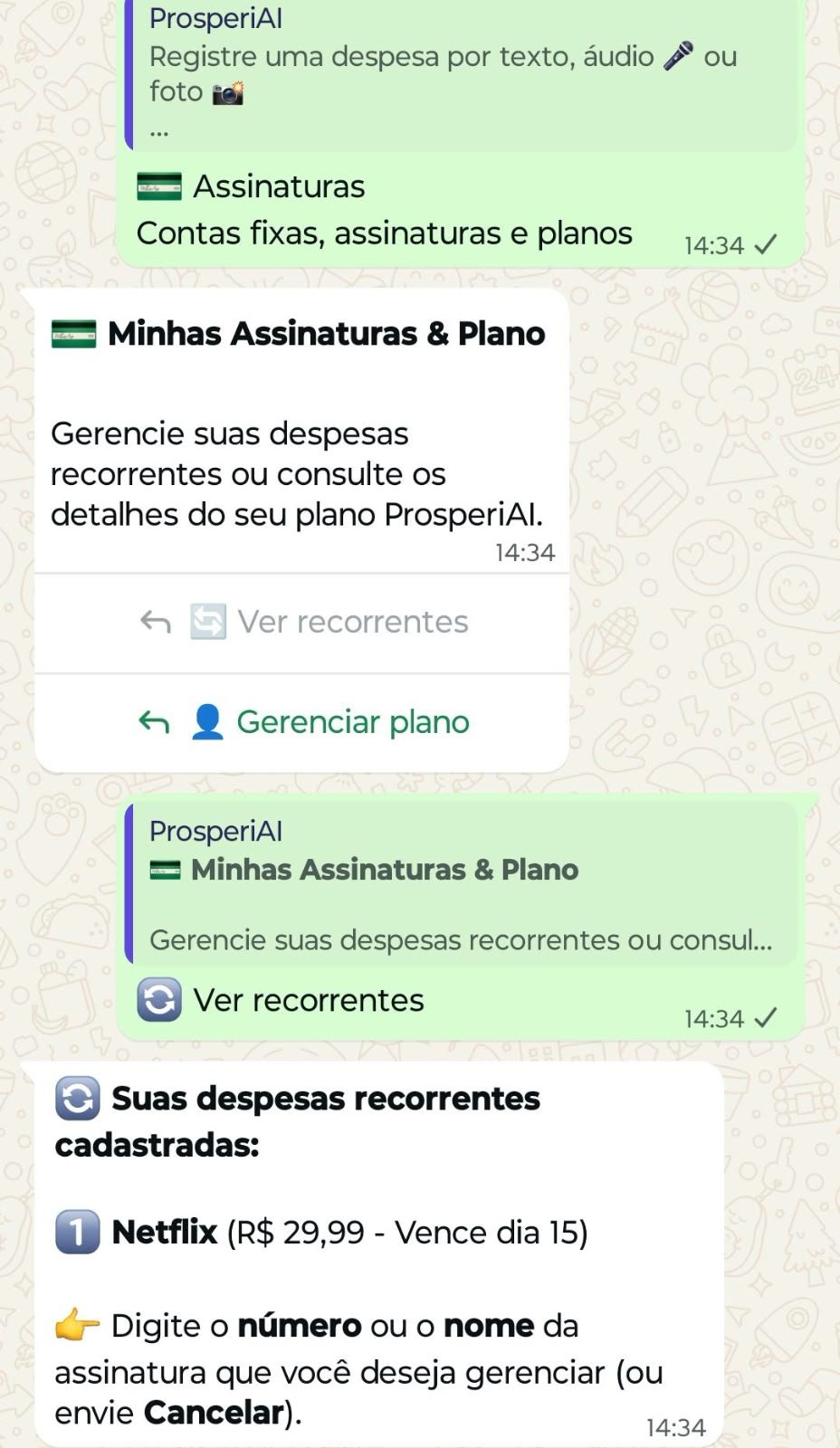 Gestão de assinaturas